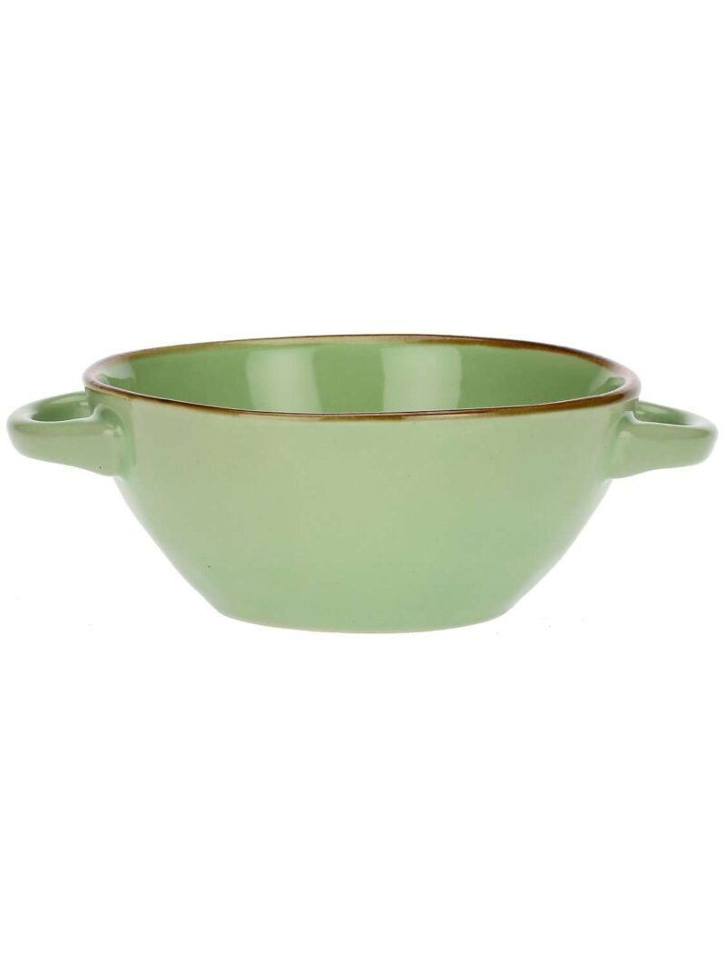 Ciotola Zuppa Ceramica Te' Verde Con Manici