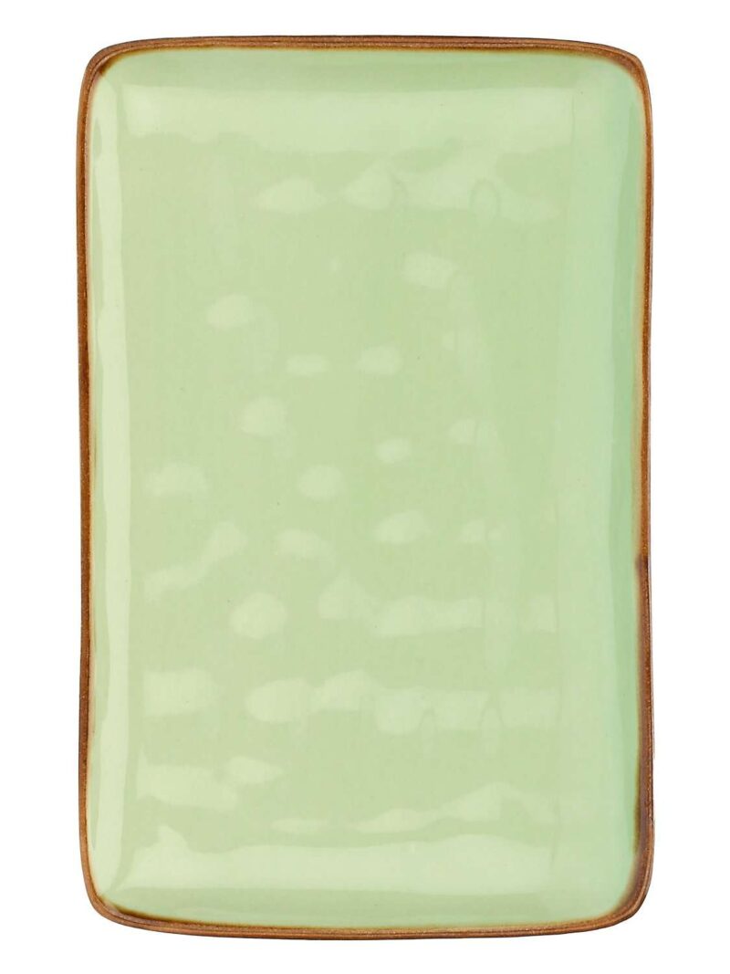 Vassoio Rettangolare Te' Verde Ceramica 19X27