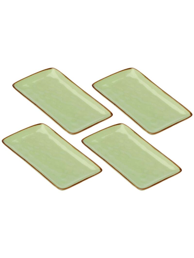 Vassoio Rettangolare Te' Verde Ceramica 19X27