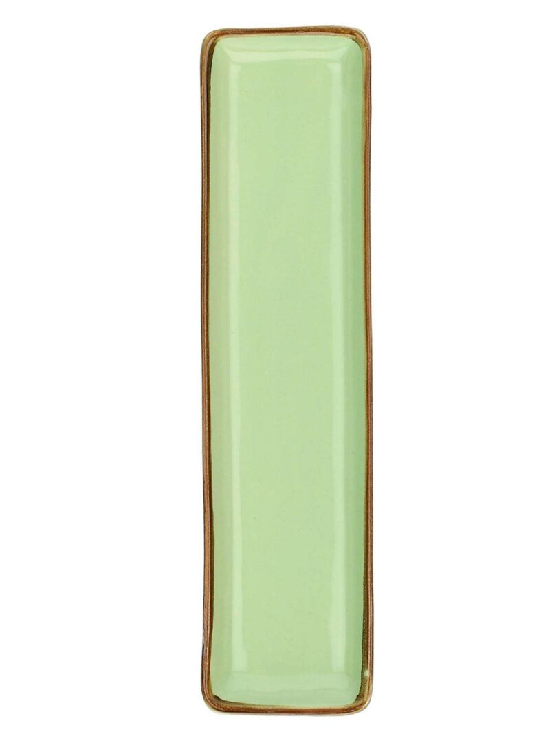 Vassoio Ceramica Rettangolare Te' Verde 32X8 Cm
