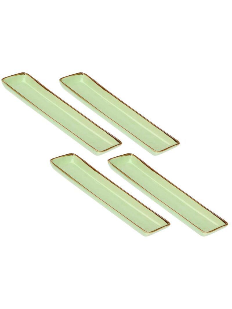 Vassoio Ceramica Rettangolare Te' Verde 32X8 Cm