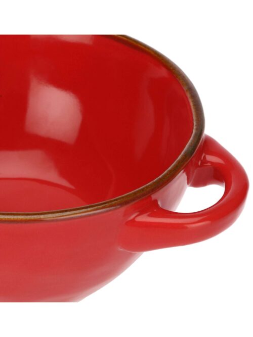 Concerto Ciotola Zuppa con Manici Corallo Rose e Tulipani