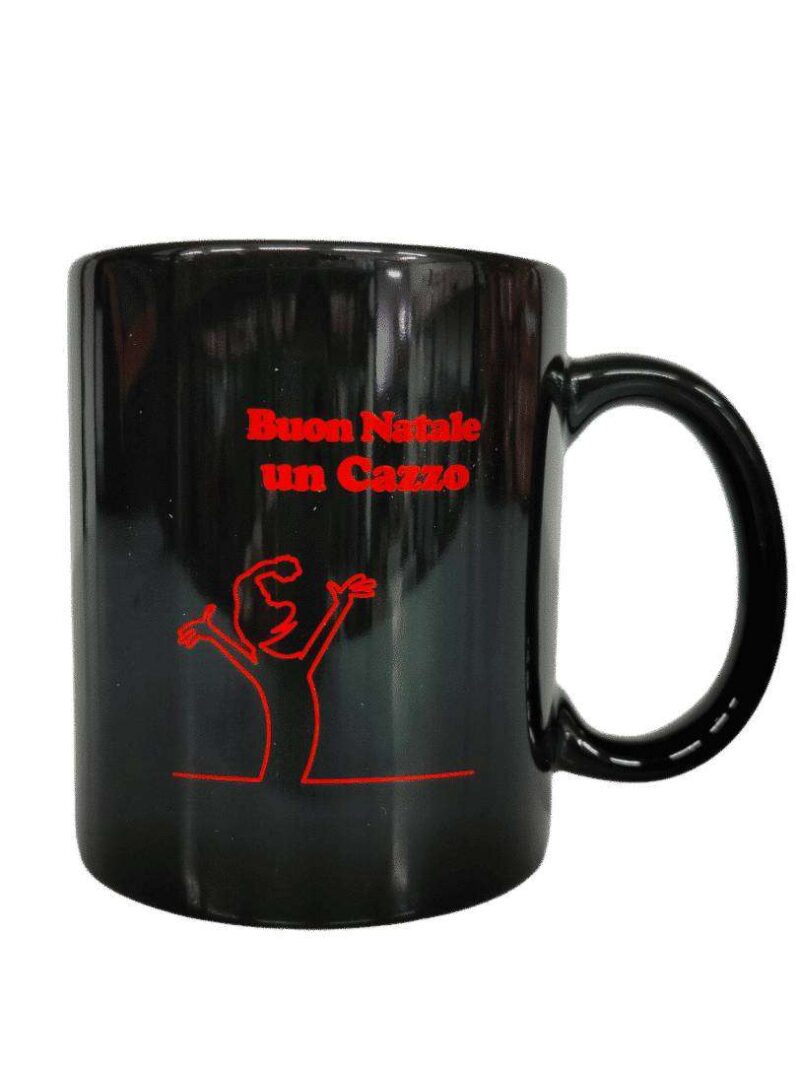 Tazza Mug Buon Natale Un Cazzo Con Manico In Ceramica Nera