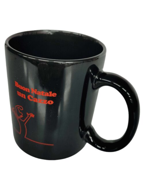 Tazza Mug BUON NATALE UN CAZZO con Manico in Ceramica Nera