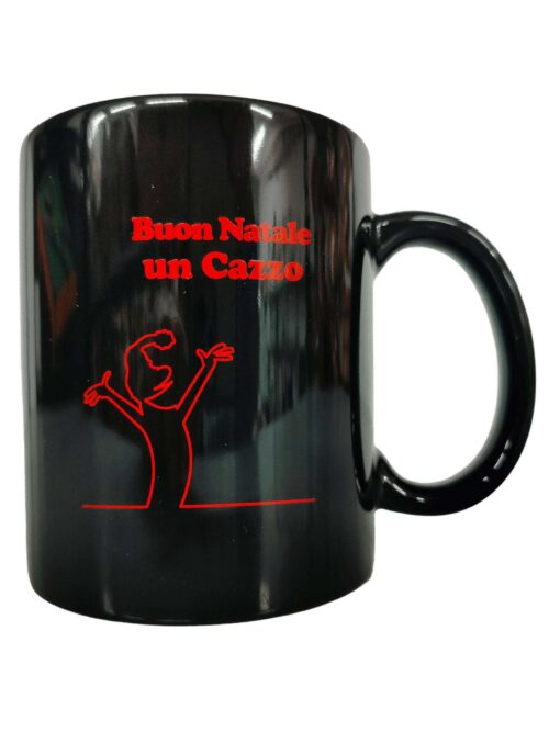 Tazza Mug BUON NATALE UN CAZZO con Manico in Ceramica Nera