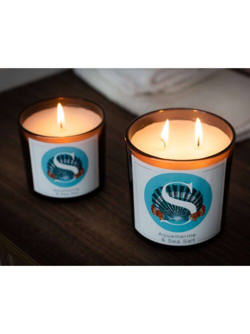 Aquamarine e Sea Salt Candela Profumata in Bicchiere 200gr