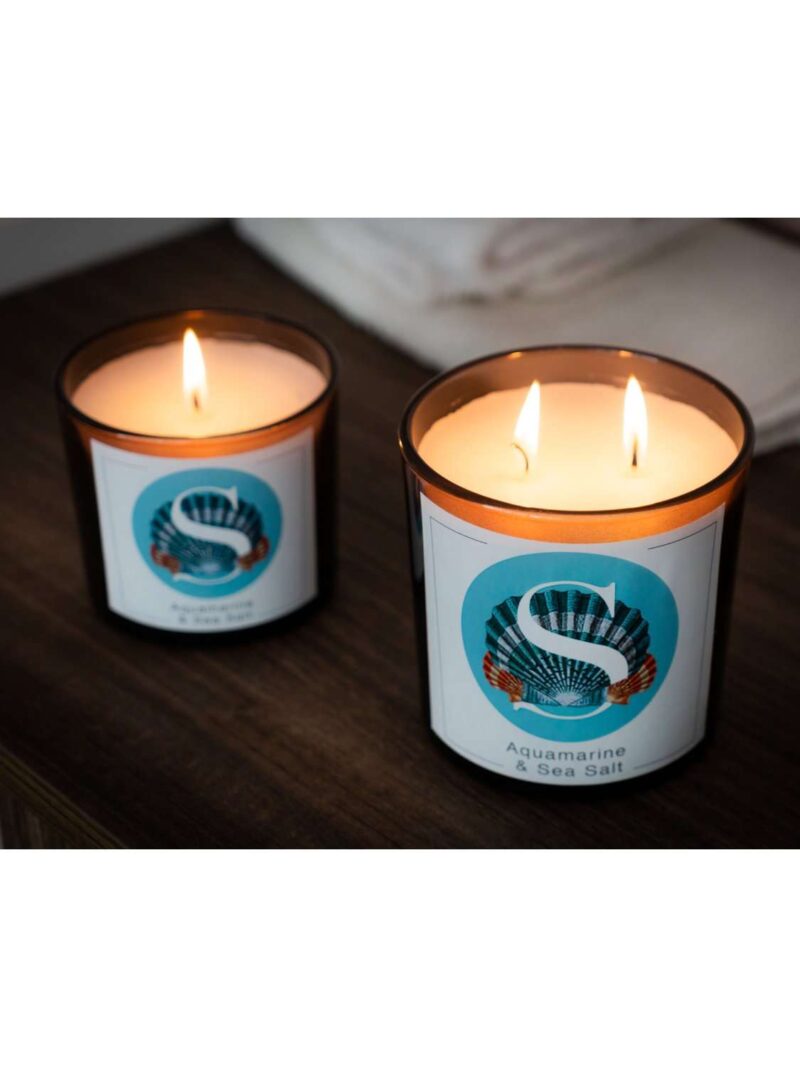 Aquamarine E Sea Salt Candela Profumata In Bicchiere 200Gr