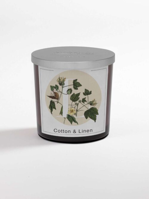 Cotton e Linen Candela Profumata in Bicchiere 200gr
