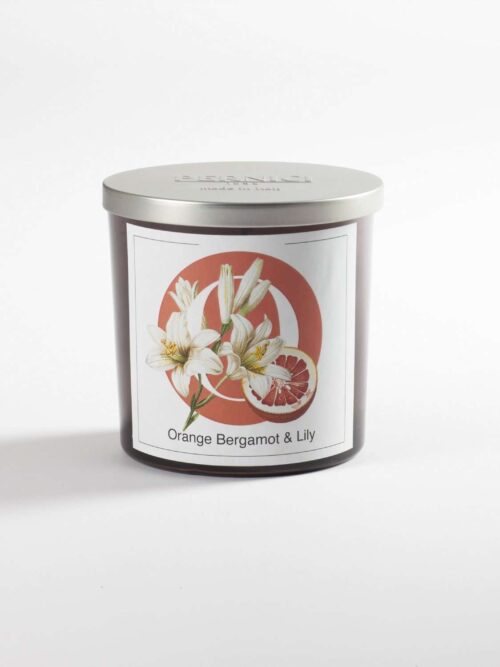 Orange Bergamot e Lily Candela Profumata in Bicchiere 200gr