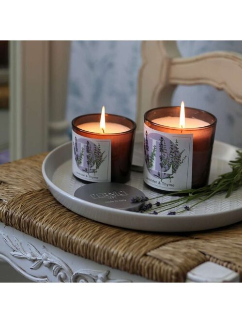 Lavender e Thyme Candela Profumata in Bicchiere 200gr