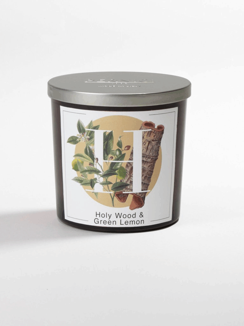 Holy Wood e Green Lemon Candela Profumata in Bicchiere 200gr