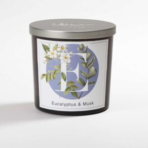 Eucalyptus e Musk Candela Profumata in Bicchiere