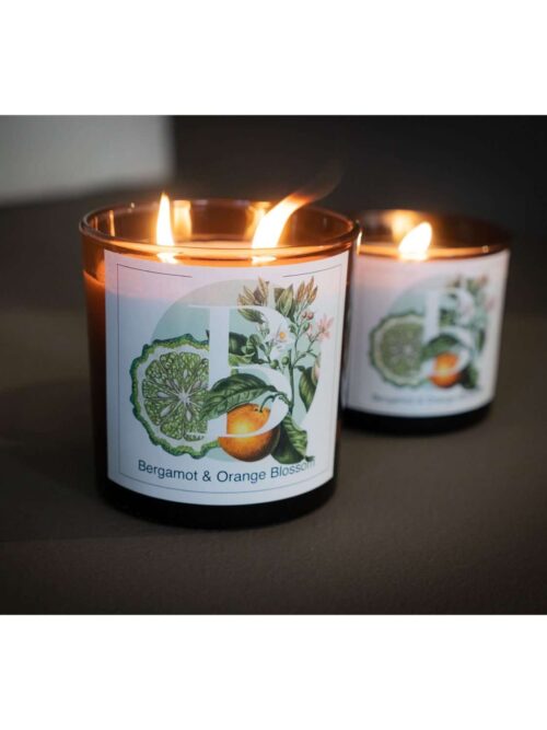 Bergamot e Orange Blossom Candela Profumata in Bicchiere