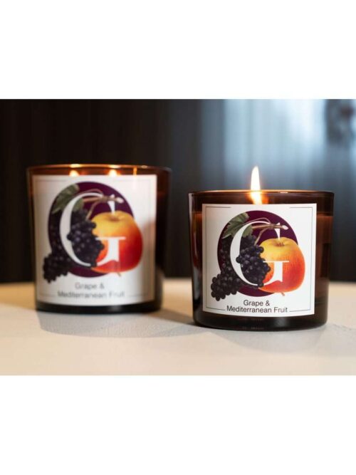 Grape e Mediterranean Fruit Candela Profumata in Bicchiere