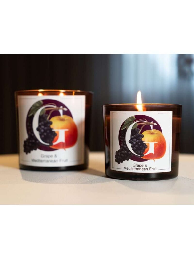 Grape E Mediterranean Fruit Candela Profumata In Bicchiere