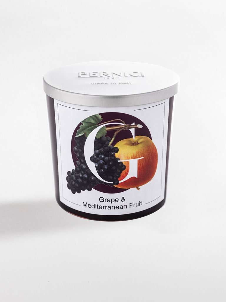Grape E Mediterranean Fruit Candela Profumata In Bicchiere