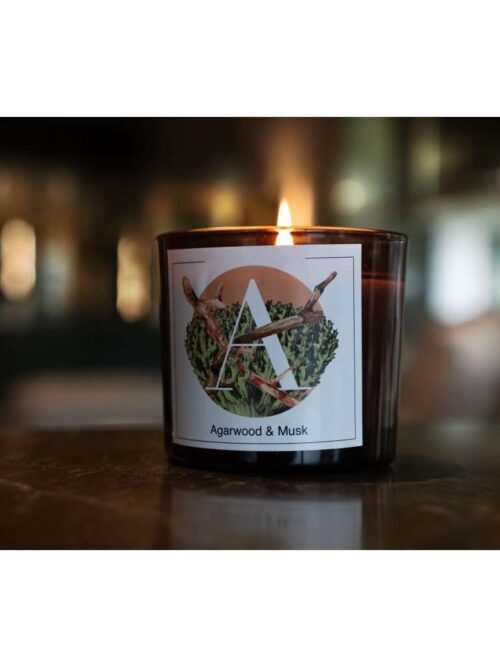 Agarwood e Musk Candela Profumata in Bicchiere