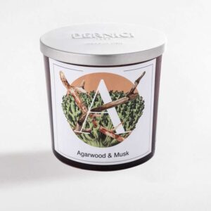Agarwood e Musk Candela Profumata in Bicchiere
