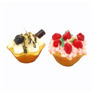 Candela a Forma di Cialda con Panna o Fragola