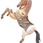 Cavallo Rampante Intagliato a Mano