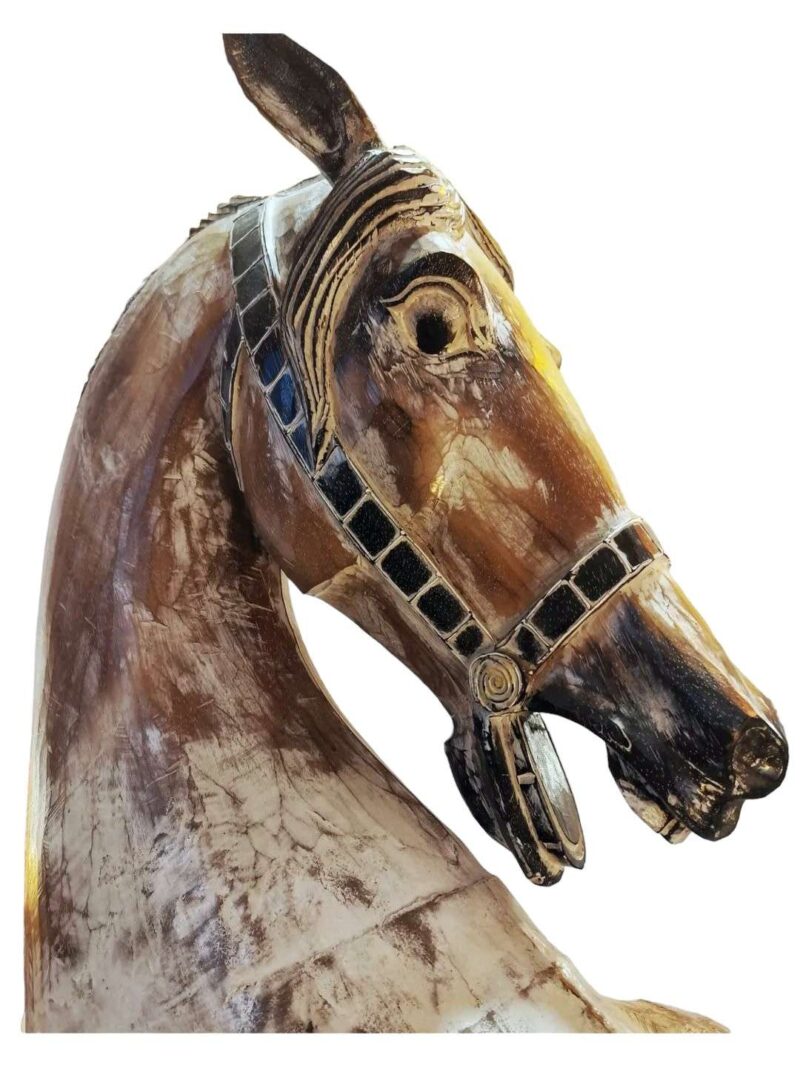 Cavallo Rampante Intagliato A Mano