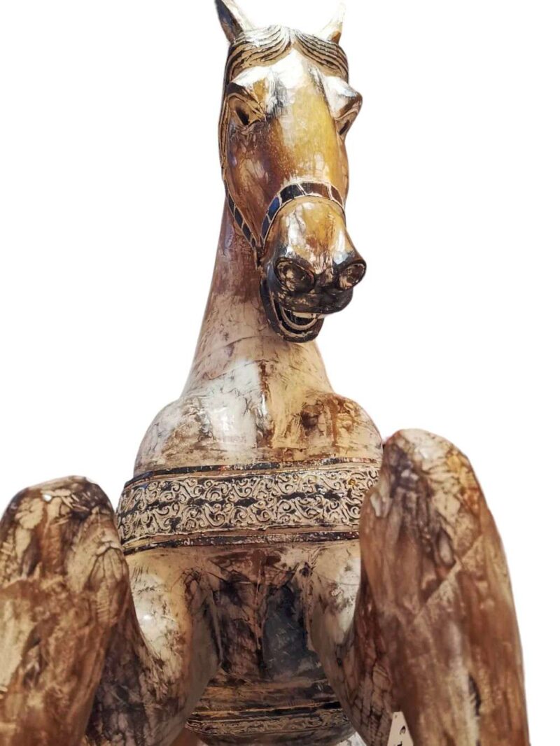 Cavallo Rampante Intagliato A Mano