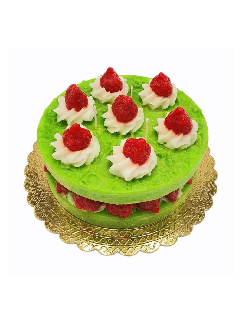Candela A Forma Di Torta Con Fragole