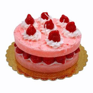 Candela a Forma di Torta con Fragole