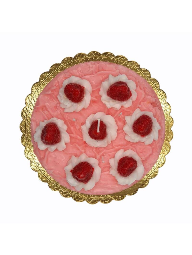 Candela A Forma Di Torta Con Fragole
