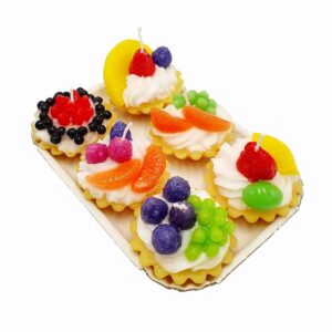 Candele a Forma di Crostatina alla Frutta