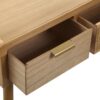 Consolle 3 Cassetti In Rattan E Legno
