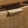 Consolle 3 Cassetti In Rattan E Legno