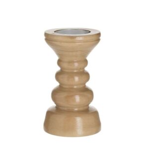 Portacandela in Legno Naturale h21