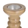 Portacandela In Legno Naturale H21