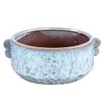 Vaso Shay Blue in Ceramica Smaltato con Manici
