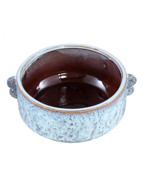 Vaso Shay Blue in Ceramica Smaltato con Manici