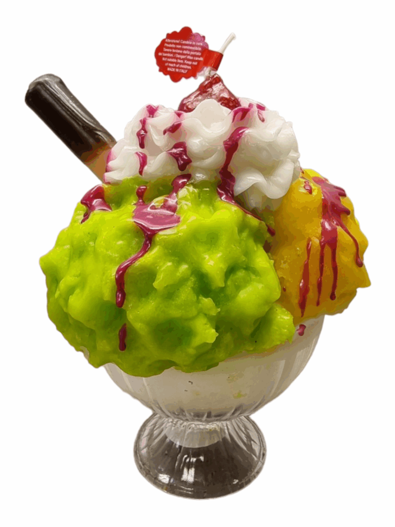 Art.1178-Coppa-Gelato-H.20-Diam-1 Candela A Forma Di Coppa Gelato