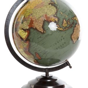 Mappamondo in Plastica e Metallo Verde