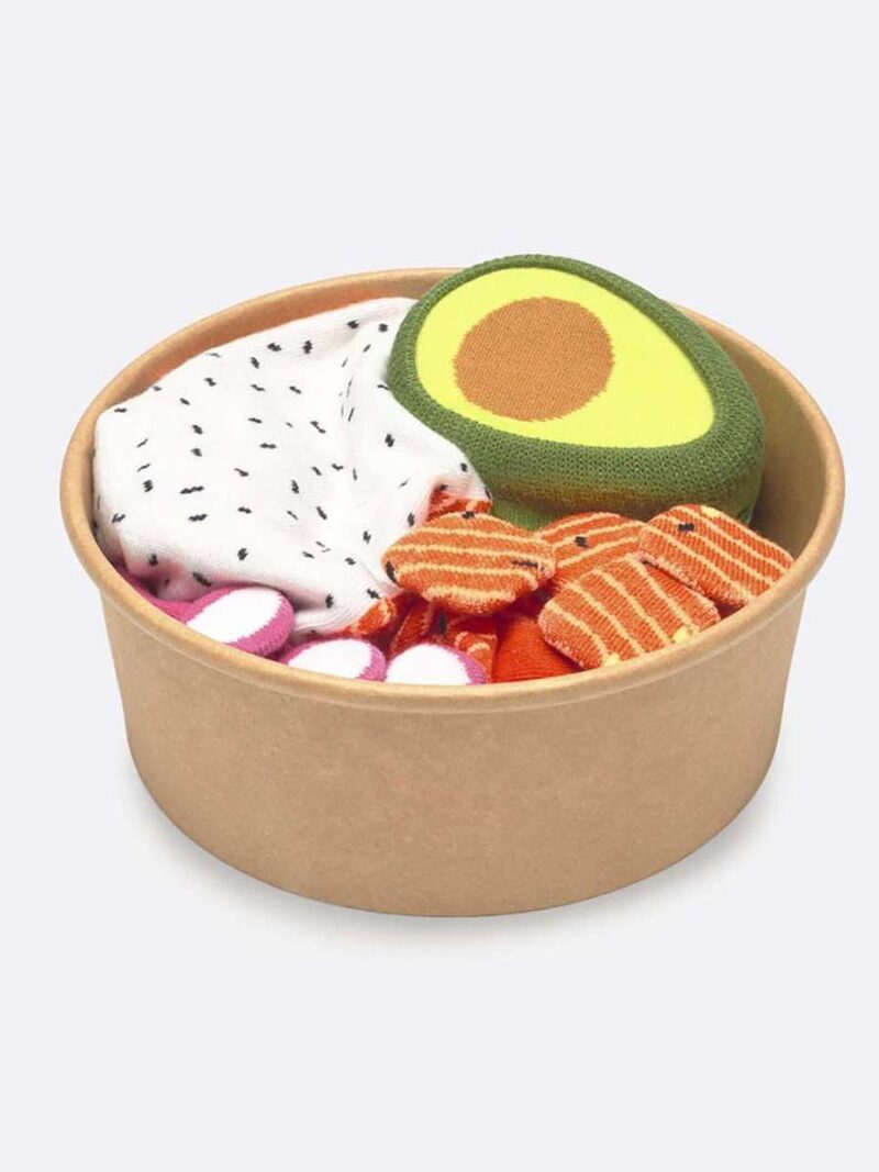 Calzini Motivo Poke Bowl Box