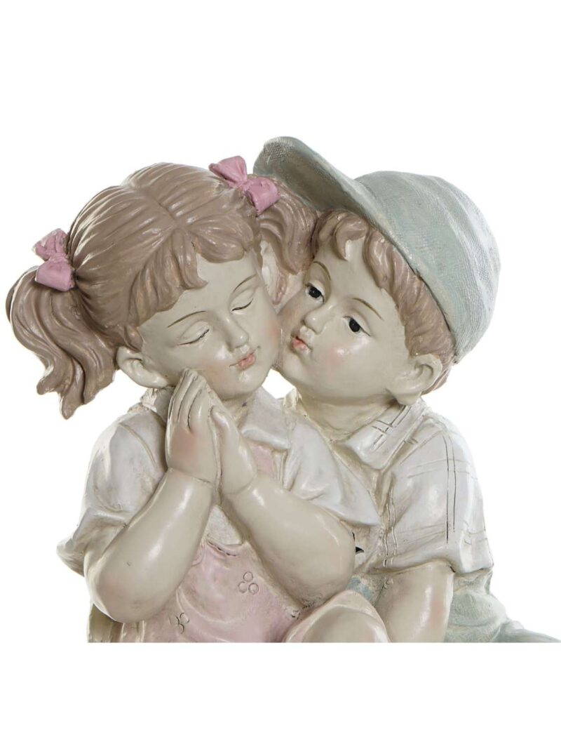 Decorazione In Resina Bimbi Affettuosi Sulla Panchina