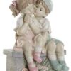 Decorazione In Resina Bimbi Affettuosi Sulla Panchina