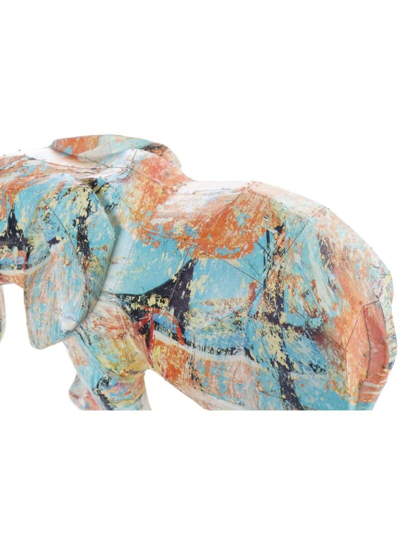 Decorazione In Resina Elefante Multicolore 38X18X26