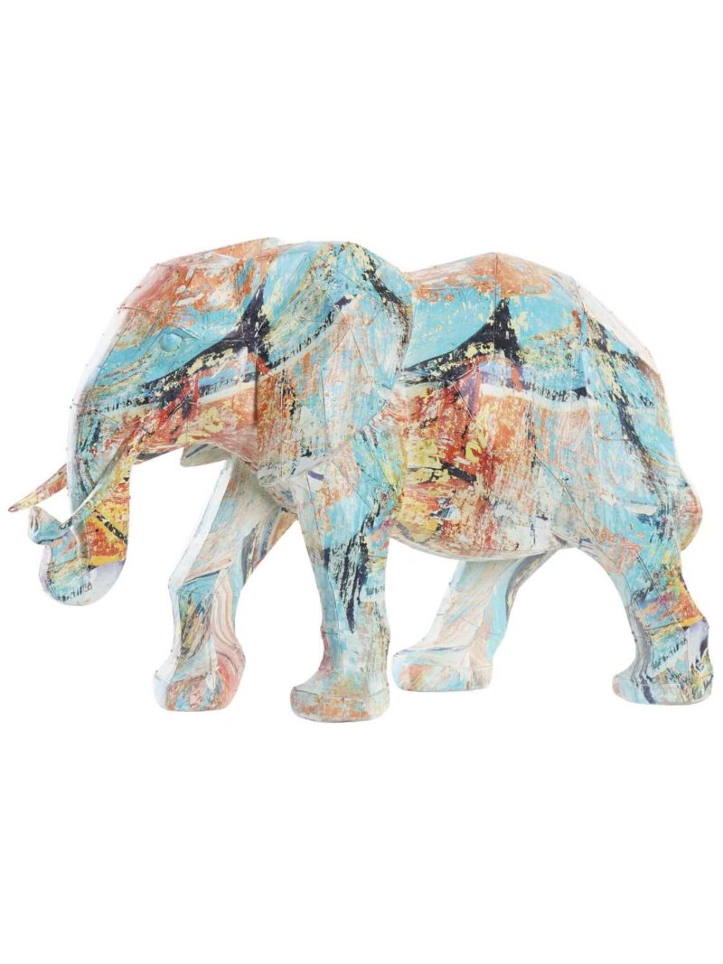 Decorazione In Resina Elefante Multicolore 38X18X26