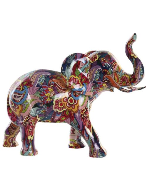 Decorazione in Resina Elefante Multicolore