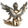 Decorazione In Resina Di Angelo Yogin Seduto