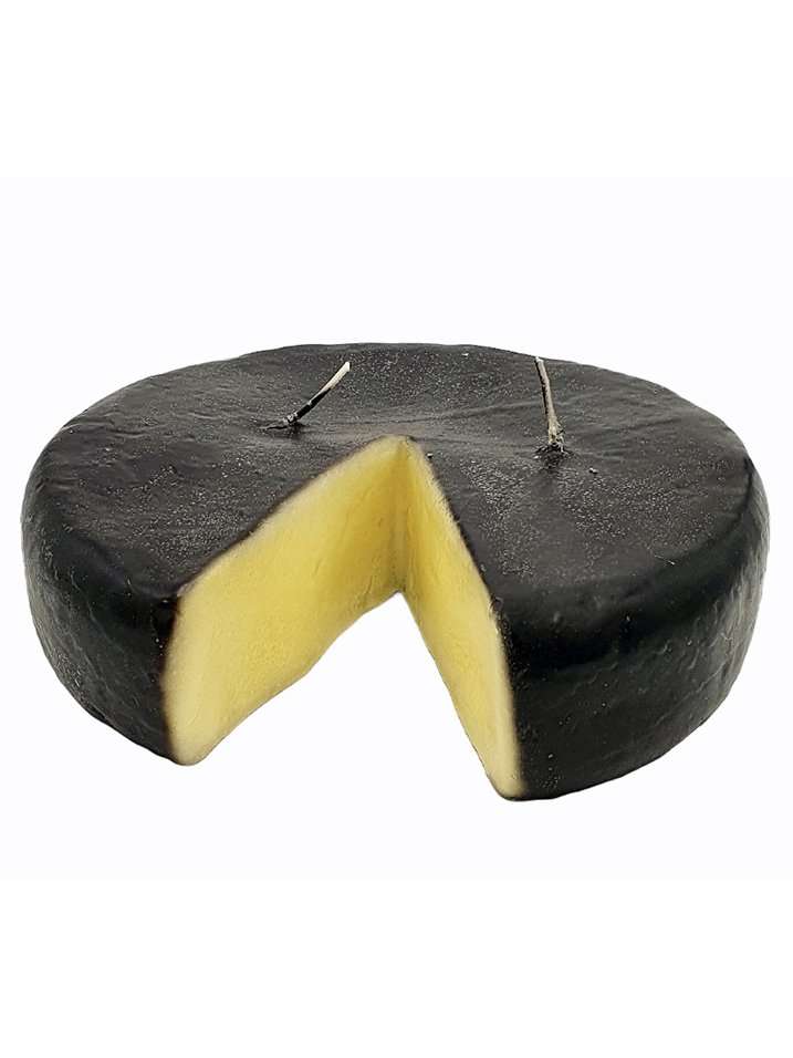 Candela A Forma Di Formaggio Buccia Nera