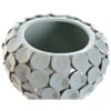 Vaso In Gres Porcellana Con Rilievi Applicati