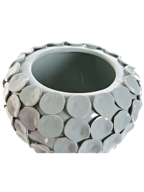 Vaso in Gres Porcellana con Rilievi Applicati