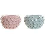 Vaso in Gres Porcellana con Rilievi Applicati
