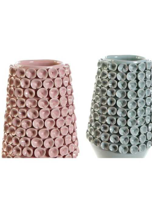 Vaso in Gres Porcellana con Rilievi Applicati h27cm